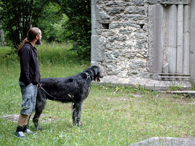 Husse och Loke vid Elinghems Ödekyrka